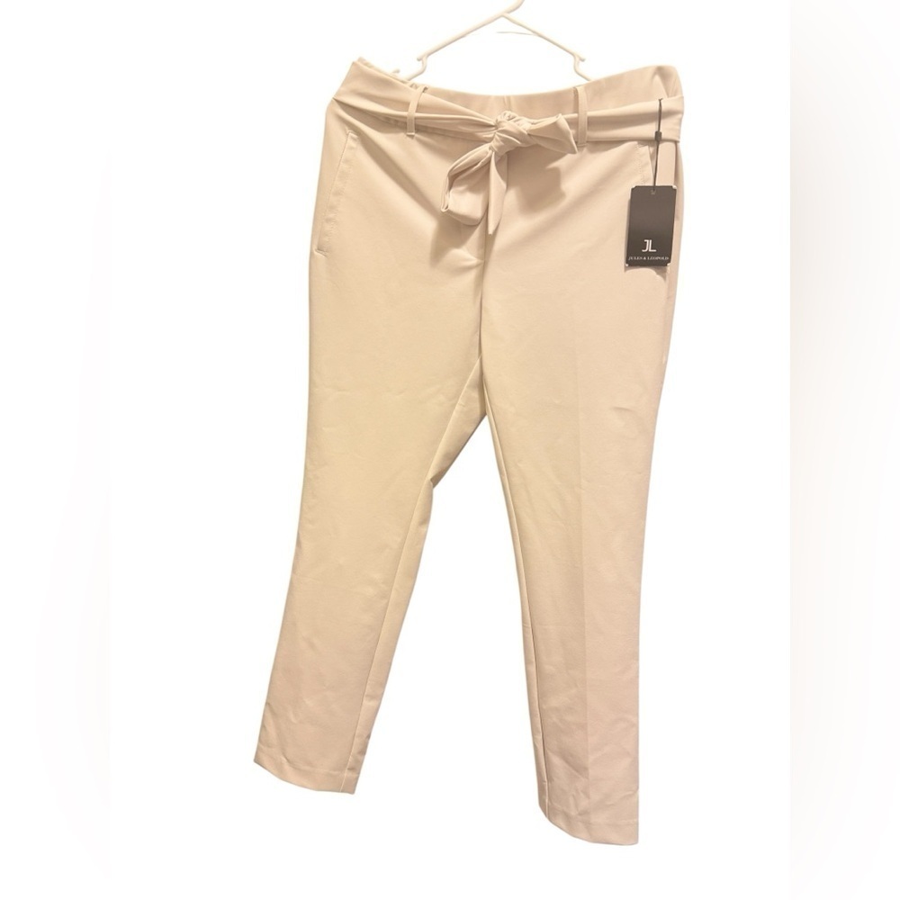 JLIULES & LEOPOLD Stylish Cream Tie-Waist Pants new with tags